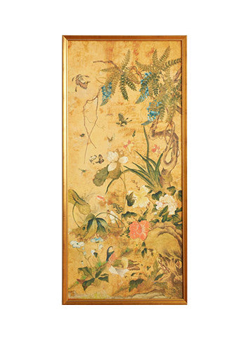 Chinese Ochre Watercolor Panels, 18th c. – Reprotique