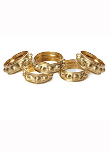 Brass Curtain Rings, set of seven